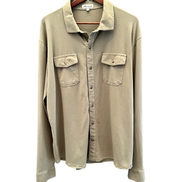 Peter Millar Other - Peter Millar Mens Pima Cotton Green Jersey Shirt Size XL